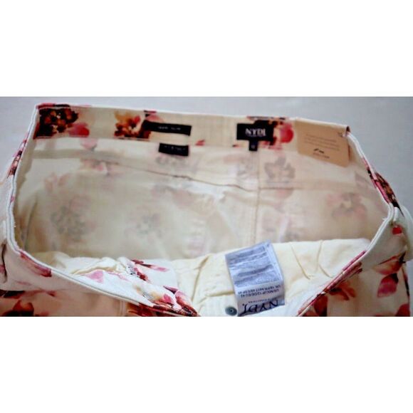 NYDJ Womens Sz 12 Bonnieux Floral-Print Sheri Slim Released-Hem Ankle Jeans $119 - Picture 3 of 10